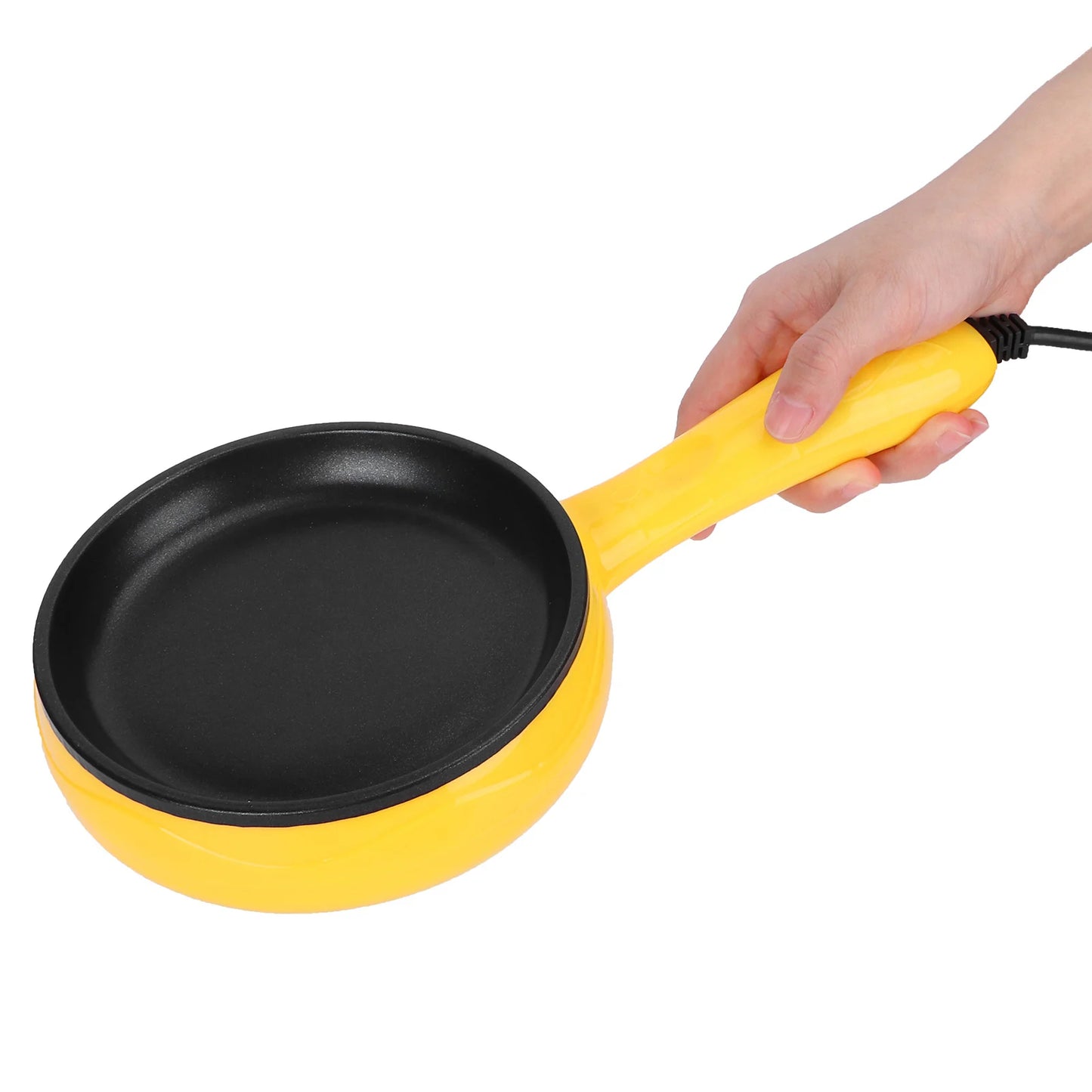 350W Mini Frying Pan Non‑Stick Fried Steak Pancake Egg Pan with Wooden Spatula Egg Frying Pan Kitchen Utensil Steak Frying Pan